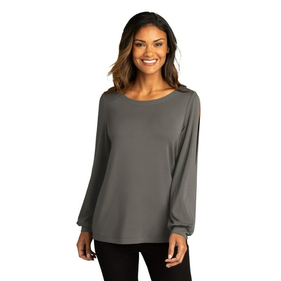 Port Authority Ladies Luxe Knit Jewel Neck Top