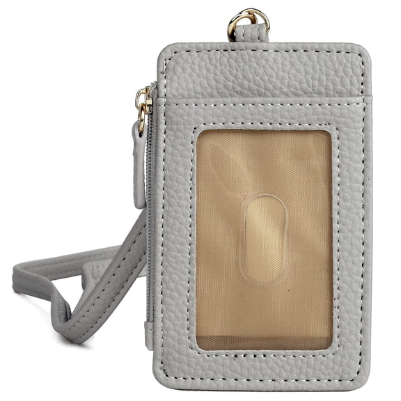 Julia Buxton Pebble RFID Pik-me-up Convertible Lanyard Wallet Gray (415P33.GRY)