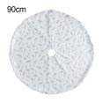 thumbnail image 1 of Falda de árbol de Navidad debajo de la alfombra de pie de árbol Manta blanca de plumas para decoración de fiestas, plateado, 90cm sidaley HA008201-03, 1 of 7