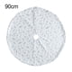 thumbnail image 1 of Falda de árbol de Navidad debajo de la alfombra de pie de árbol Manta blanca de plumas para decoración de fiestas, plateado, 90cm Advancent HA008201-03, 1 of 7