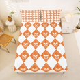 thumbnail image 5 of Homewish Skull Skeleton Plaid Queen Sheets,Happy Halloween Queen Sheet Sets,Orange White,4-Piece,1 Flat Sheet, 1 Fitted Sheet and 2 Pillowcases, 5 of 6