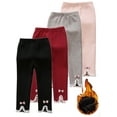 thumbnail image 1 of SYNPOS Toddler Girls Leggings Footless Thick Fleece Lined Skinny Infant Baby Winter Legging 0-4 Years, 1 of 8