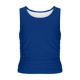 thumbnail image 5 of Diufon Tank Tops for Women Casual Solid Color Slim Blouses Summer Round Neck Sleeveless Tees, 5 of 5