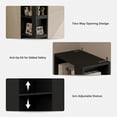 thumbnail image 4 of LAUSAINT HOME Bathroom Storage Cabinet, Tall Thin Black Storage with Adjustable Shelves & 3-level Drawers for Home, Kitchen, 4 of 10