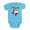 Turquoise, variant on CafePress - Bull Skull Texas Pride - Cute Infant Bodysuit Baby Romper - Size Newborn - 24 Months