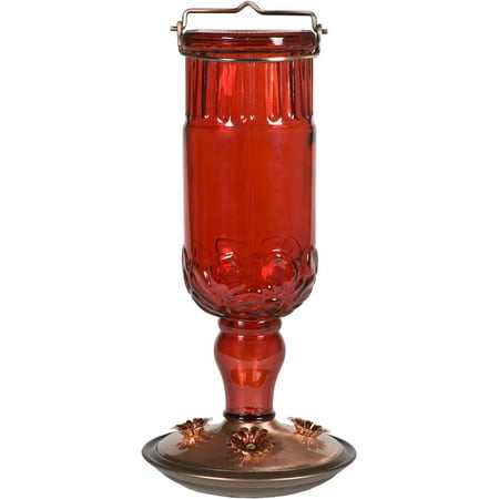 Perky-Pet 24 oz Red Antique Bottle Hummingbird Feeder