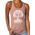 thumbnail image 1 of Women's White Celtic Tree Moisture-Wicking Relaxed Yoga Tank Top, XL Blush Frost, 1 of 5