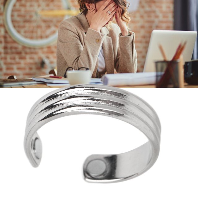 Anillo Magnético Ajustable, Elegante Joyería Para Aliviar La Fatiga, Anillo Curativo Magnético Elegante Para Trabajo De Oficina