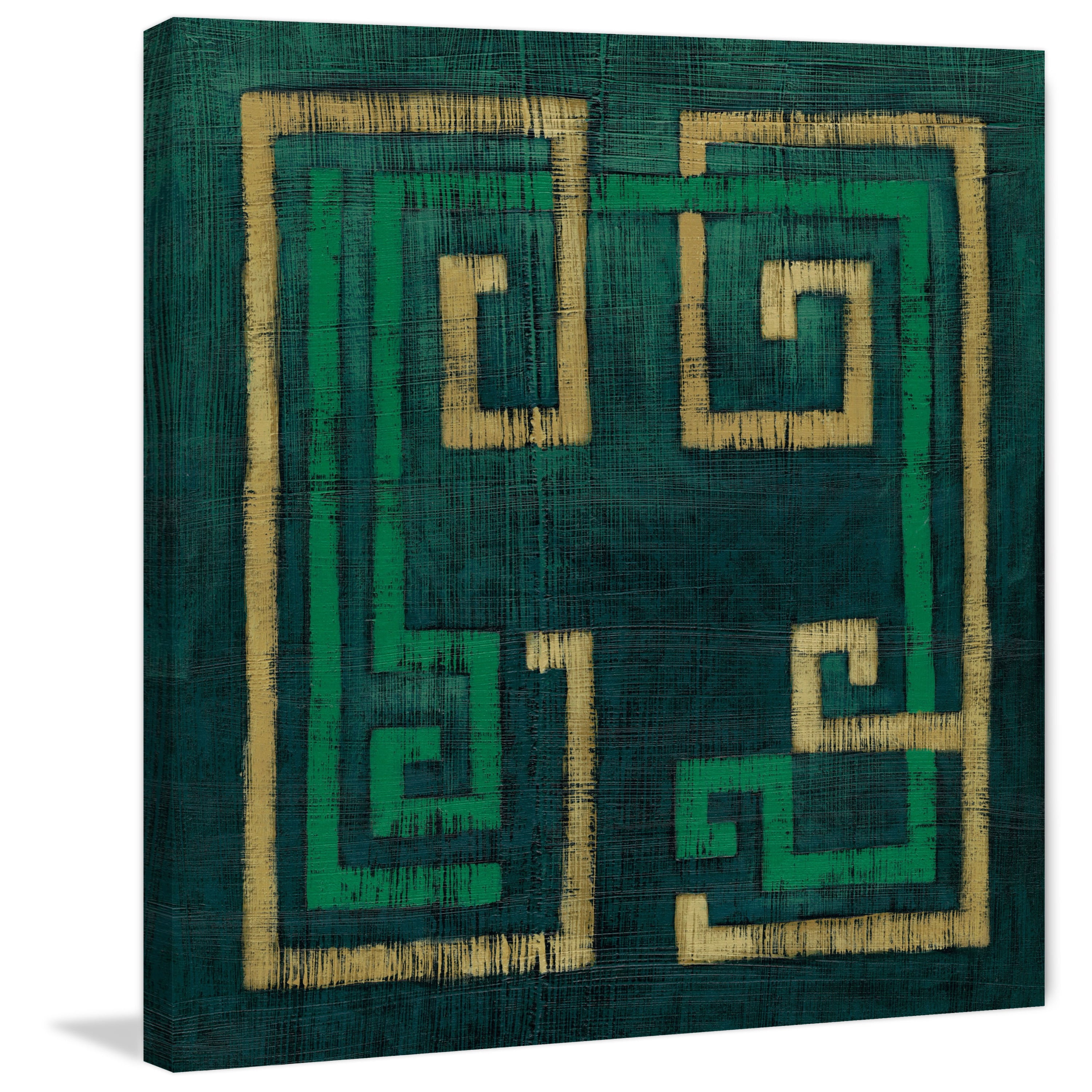 Marmont Hill "Emerald Diversion II" Painting Print on Wrapped Canvas