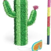 Cactus Piata Bundle with a Blindfold and Bat  The Real Large Size Piata That Holds Up to 10 lbs of Candy for Birthday Parties