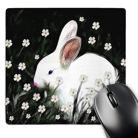 3dRose  Bunny White Flowers  MousePad price history on PriceWatchPro