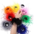 thumbnail image 5 of Pulsera femenina farfi plumas furry colores brillantes pulsera versátil retro pulsera anillo de moda tocado festivo, 5 of 5