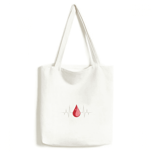 Electrocardiogram Design Pattern Tote Canvas Bag Shopping Satchel Casual Handbag