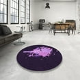 thumbnail image 4 of Ahgly Company Machine Washable Indoor Rectangle Transitional Purple Violet Purple Area Rugs, 8' x 10', 4 of 7