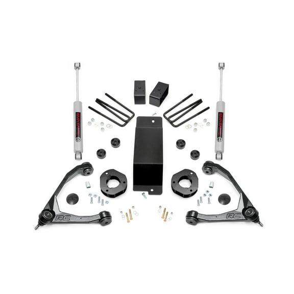 Rough Country 3.5" Lift Kit fits 2007-2018 Chevy Silverado GMC Sierra 1500 4WD | N3 Shocks | Forged Control Arms |19431A