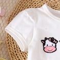 thumbnail image 7 of HCNTES Toddler Baby Girl Spring Summer Clothes Set Short Sleeves T-Shirt Tops + Shorts Cute Outfits Set For 6-24 Months 2t 3t 4t 5t 6t 7t 8t 9t Kid School Activities, 12-18 Months, 7 of 7