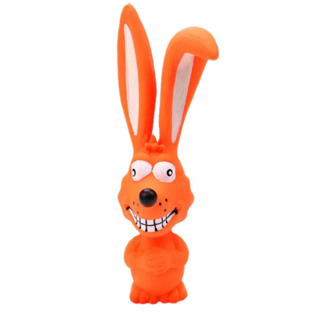 Screaming Rubber Rabbit For Dogs Latex Squeak Squeaker Chew Training Toy