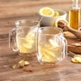 thumbnail image 4 of ZWILLING Sorrento Plus 2-pc Double-Wall Glass Coffee Mug Set, Clear, 4 of 6