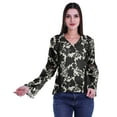 thumbnail image 4 of Moomaya Kurta Col Kurta Dentelle Détails Imprimé Manches Longues Tunique, 4 of 5