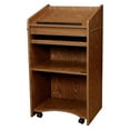 thumbnail image 5 of Oklahoma Sound Modern Wood Aristocrat Non-Sound Lectern in Medium Oak, 5 of 9