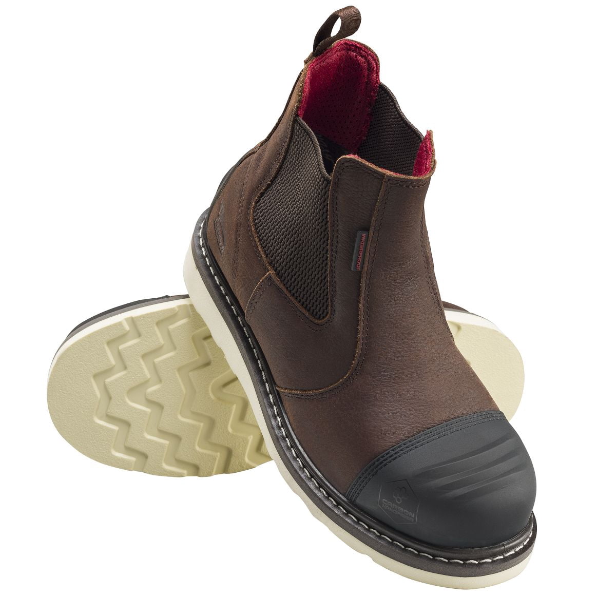Avenger Brown Work Chelsea Boot with Yellow Accents Avenger Men main image 3