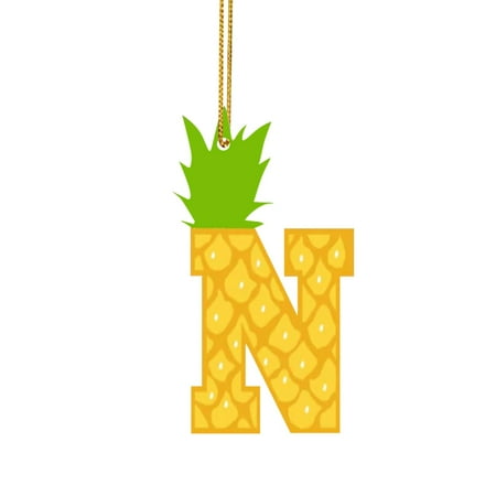 

26 Letters Yellow Pineapple Acrylic Pendant Funny 26 Letters Pendant Decoration For Party Decoration The 26 Letters Pendant Party Supplies Window Film Stained Glass Birds Crafting Beads And Glow in