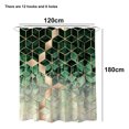 thumbnail image 2 of Cortina de ducha de tela, diseño impermeable y poliéster, de secado rápido, cortinas de ducha para baño, 2 of 5