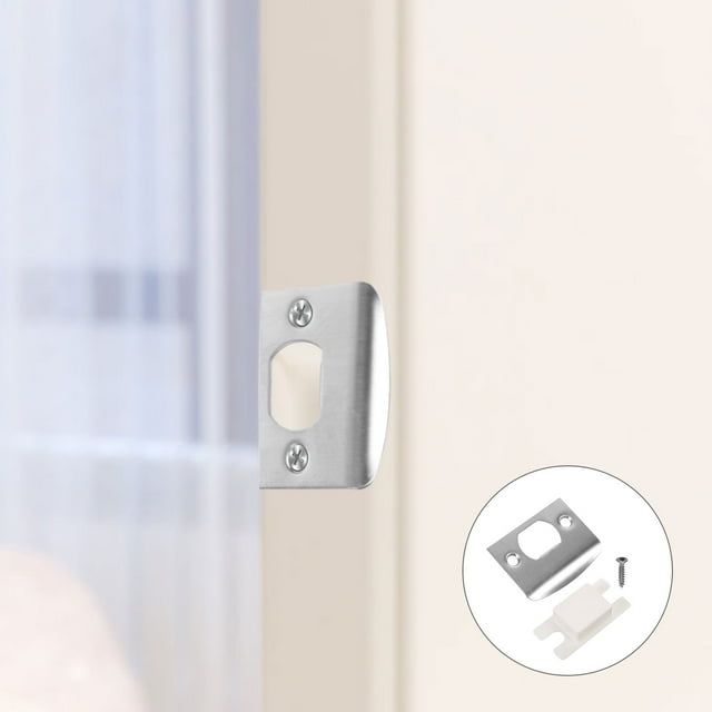 HIAKDOFT 4 Sets Door Strike Plates Silver Latch Stability for Business Owners
