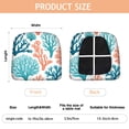 thumbnail image 3 of Coastal Coral Seat Covers for Dining Room Chairs Set Of 4,Stretch Printed Washable Chair Seat Cover with Elastic Ties and Button,Removable Waterproof Couch Cushion Covers, 3 of 6