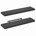 thumbnail image 4 of Furinno TANNA Set of 2 12x47 2" Thick Wall Shelf Invisible Bracket Americano, 4 of 4