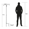 thumbnail image 4 of Ashman Premium Steel Ground Stake Shepherd's Hook 65 Inch Dual Sided, Black, 4 of 7