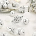 thumbnail image 3 of 65 PCS Christmas Balls Ornaments Set, Shatterproof Plastic Decorative Baubles Includes Stars & Train for Xmas Tree Decor Holiday Party Decoration, 3 of 5