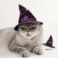 thumbnail image 3 of New Purple Halloween Pet Costume Witch Cape Hat for Cats Dogs Easter Holiday Cloak, 3 of 12