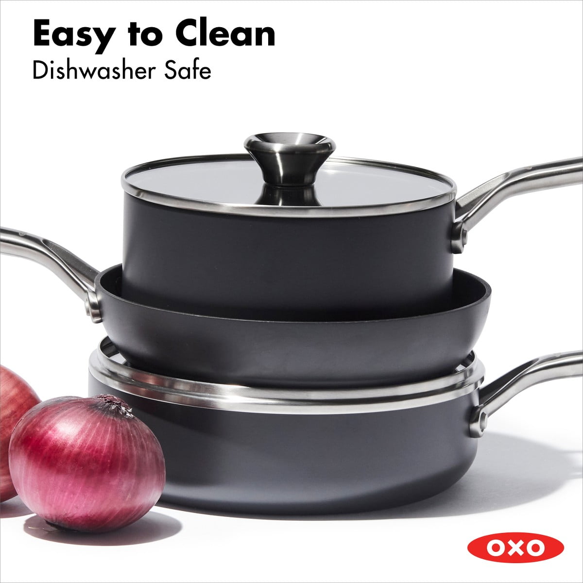 OXO Professional Hard Anodized PFAS-Free Nonstick, 3QT Saute Pan Jumbo Cooker with Lid, Induction, Diamond reinforced Coating, Dishwasher Sa並行輸入品 OXO Professional Hard Anodized Nonstick, 5 Piece Cookware Pots and Pans  Set, Induction, Diamond reinforced Coating, Dishwasher Safe, Oven Safe,  Black