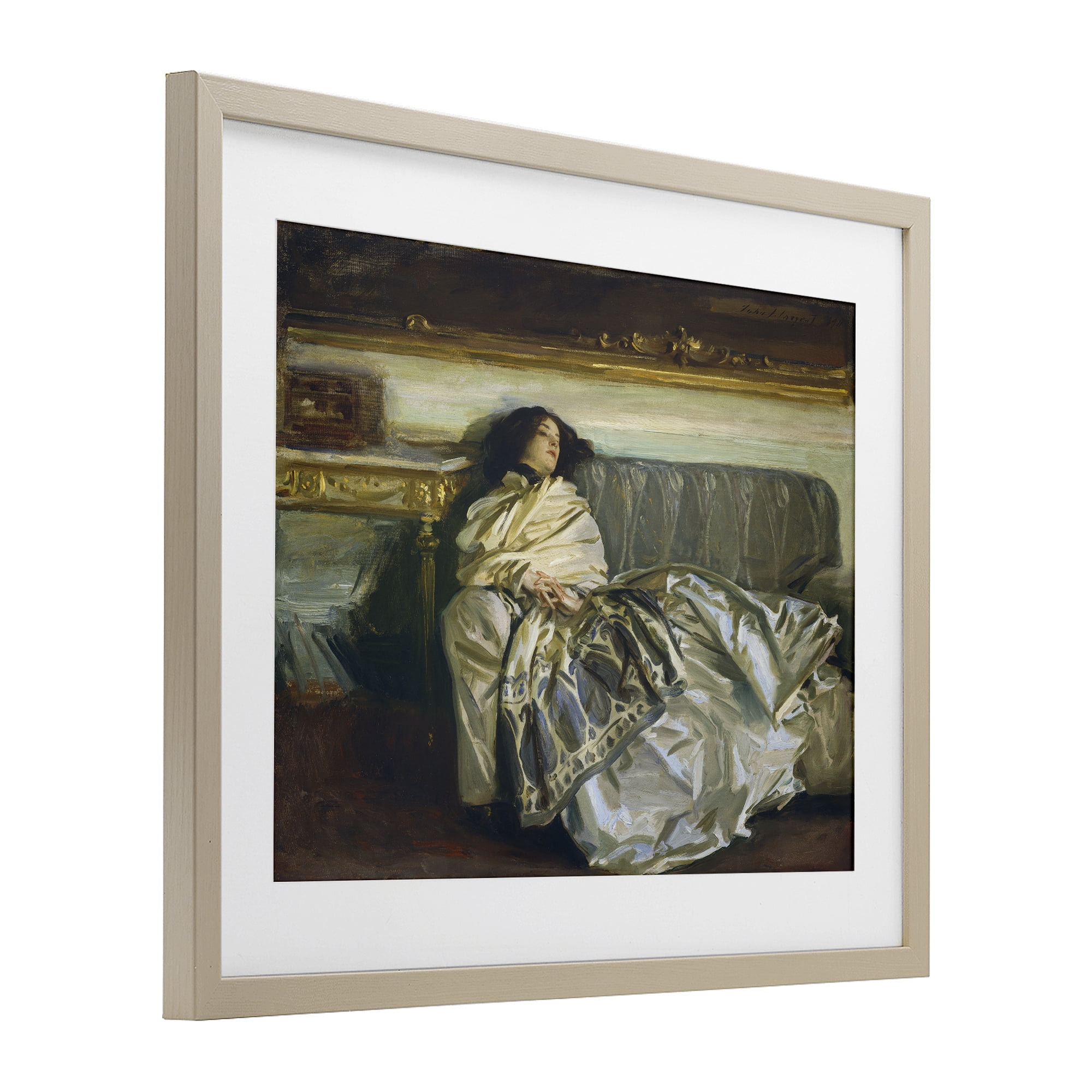 Stupell Industries Restful Woman Classic Birch Framed Print Under Glass, design by Lil' Rue
