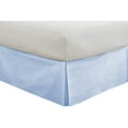 thumbnail image 4 of 100% Egyptian Cotton 1000 Thread Count 1 Piece Box Pleated Bed Skirt Premium Luxury 21" Inch Deep Pocket Hotel Quality Bed Skirt Full XL Size (54"X80") - Light Blue Solid, 4 of 6