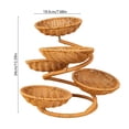 thumbnail image 3 of QAZbgdl Woven Storage Basket for Snacks and Fruit | Plastic Tabletop Organizer | Home Decor & Kitchen Container | Brown | 13.4x7.7x7.7 Inches | 1-Pack, 3 of 6