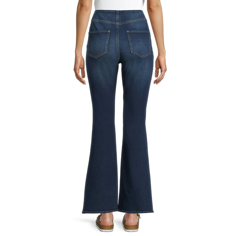 No Boundaries Juniors Pull On Flare Jeans
