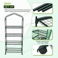 thumbnail image 2 of EAGLE PEAK Indoor Outdoor Portable 4-Tier Mini Greenhouse W/PE Cover, Roll-up Zipper Door & Wheels, Green, 2 of 8
