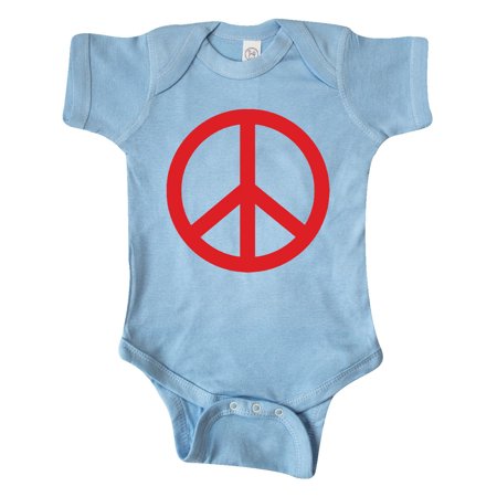 

Inktastic Fun Red Peace Sign Gift Baby Boy or Baby Girl Bodysuit