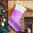 thumbnail image 5 of Purple Gliter Sparkle Christmas Stockings, Christmas Presonalized Large Stocking Sock, Set of 2 Xmas Party Winter Decor Candy Bag Family Holiday Gift, 17.7 Inch, 5 of 7
