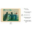 thumbnail image 2 of The Drinkers - From an Original Color Painting by Vincent van Gogh c.1890 - 8 x 12 inch Vintage Wood Art Sign, 2 of 4