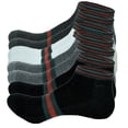 thumbnail image 1 of 3-12 Pairs Men's Sports Bar Striped Socks Ankle/Quarter Cotton Low Cut Size 9-13, 1 of 8