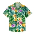 thumbnail image 4 of Yiaimeir Men's Vintage Button Down Bowling Shirts Short Sleeve Summer Beach Shirt，Size M-3XL, 4 of 5