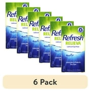 (6 pack) Refresh Relieva Lubricant Eye Drops, Lubricates & Protects Dry Eyes, 0.33 FL OZ