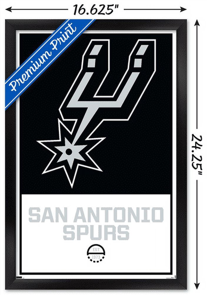 NBA San Antonio Spurs - Logo 21 Wall Poster, 14.725" x 22.375", Framed