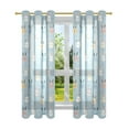 thumbnail image 7 of Yayeee Window Curtains Light Filtering 63"x52" Grommet Panel Pair Home Living Room Decor, Blue Rabbits, 7 of 7