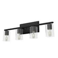 thumbnail image 2 of Hunter - Kerrison 4-light Natural Black Iron, Medium Size Vanity Light, Dimmable, for Bedrooms, Dining, Living Rooms - 48031, 2 of 7