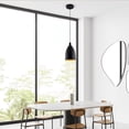 thumbnail image 2 of Miumaeov Black Metal Pendant Light, 1-Light Industrial Hanging Light Fixture Farmhouse Kitchen Island Pendant Lighting with 3ft Adjustable Cord, Industrial Dining Light Ceiling Lamp for Kitchen, 2 of 10