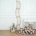 thumbnail image 6 of BalsaCircle Gold 7 feet Metal Floral Display Frame Wavy Grid Backdrop Stand Wedding Arch Party Event Decorations, 6 of 8